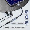 FONTOI 2 Pack USB C to 3.5mm Headphone Jack Adapter, Aux Audio Dongle Adapter, 3.5mm Headphone Stereo Cord, Gray, 3.82"*0.28"*5.71" - 2 of 4