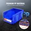 VEVOR Plastic Storage Bin, (5-Inch x 4-Inch x 3-Inch), Hanging Stackable Storage Organizer Bin, Blue/Red, 24-Pack, Heavy Duty Stacking Containers - 3 of 4