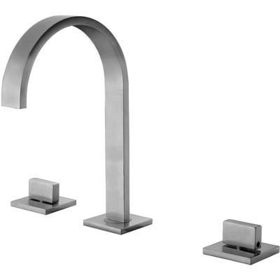 ALFI  AB1336-BN Brushed Nickel Gooseneck Widespread Bathroom Faucet