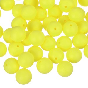 Unique Bargains Round Loose Silicone Beads for DIY Keychain Jewelry Making 50 Pcs - 1 of 4