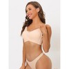 Allegra K Women's Adjustable Straps Minimizer Full Coverage Mesh Underwire  Bra Beige 40C