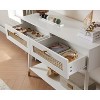 Probe Hues Sleek Modern Entryway Console Table with Drawers & Metal Shelf - 3 of 4