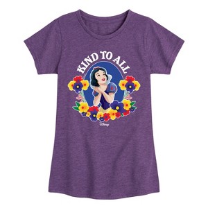 Girls' - Disney Princess - Snow White Kind to All Fitted Short Sleeve Graphic T-Shirt - 1 of 4