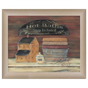 HOT BATH by Pam Britton, Ready to Hang Framed print, Taupe Frame - 1 of 1