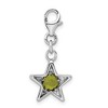 Black Bow Jewelry Sterling Silver August CZ Birthstone 13mm Star Clip-on Charm - 3 of 4