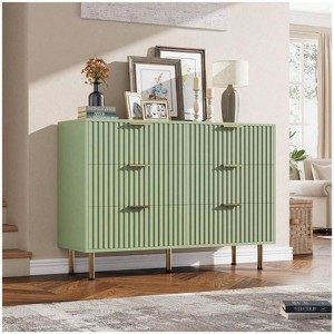 Nasitip 6-Drawer Dresser, 54" Wide Modern Chest with Deep Storage, Large Double Dresser, Wood Organizer for Bedroom/Living Room - 1 of 4