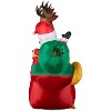 Gemmy Christmas Inflatable Santa's Sleigh with Flying Reindeer, 5.5 ft Tall, Multi - image 2 of 4