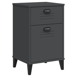 vidaXL Bedside Table Anthracite grey Engineered wood, plastic Standard - 1 of 4