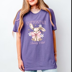 Simply Sage Market Coquette Cottontail Bunny Club Short Sleeve Tee - 1 of 4