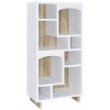 TOAOTBNBO Open Bookcase Storage Organizer, Dsiplay Bookshelves with 8 Open Compartments, Rustic and Modern Book Shelf for Living Room, White - 2 of 4