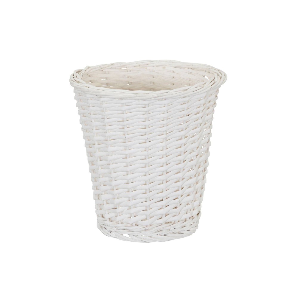 Photos - Waste Bin Household Essentials Wicker Waste Basket White