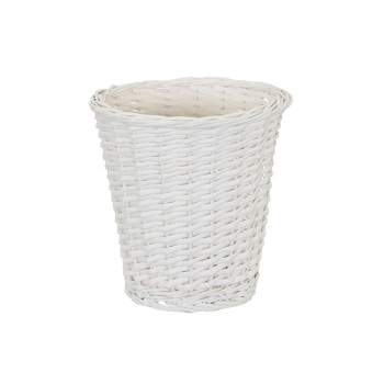 Household Essentials Wicker Waste Basket White