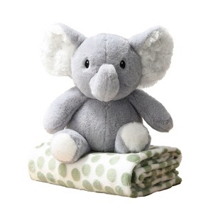 The Peanutshell Gift Set, Ellie Elephant Plush Stuffed Animal Toy and Blanket for Boys and Girls - 1 of 4