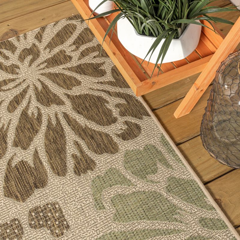 Zinnia Modern Floral Textured Weave Indoor/Outdoor Area Rug - JONATHAN Y, 5 of 11
