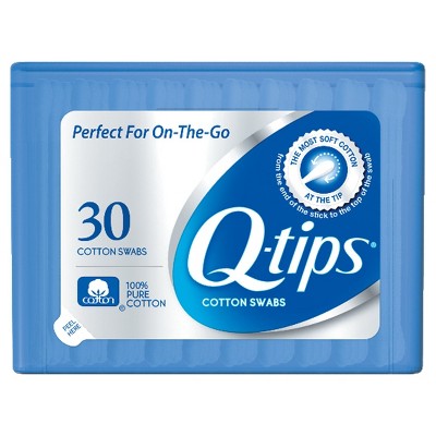 Q Tips On The Go Pack 30 Cotton Swabs Touch Pads Beauty Travel Car Purse