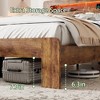 TiramisuBest Queen Size Wood Platform Bed Frame w/ Storage, LED Headboard, 2 USB, Dark Brown, No Box Spring - 3 of 4