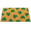 Northlight Natural Coir Shamrock Outdoor Doormat 18" x 30" - 3 of 4