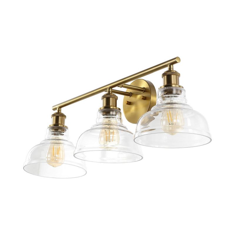 Calyna 3 Light Gold Iron/Glass Wall Sconce  - Safavieh, 3 of 7