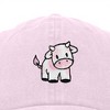 Dalix Strawberry Cow Embroidered Womens Cotton Dad Hat Baseball Cap - 2 of 4
