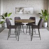 Jofran,Mid-Century Modern Faux Leather Upholstered Counter Height Barstool (Set of 2) - 2 of 4