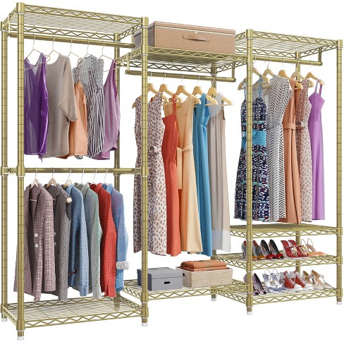 59 Gold Clothing Garment Racks,Metal Free Standing Clothes Hanger