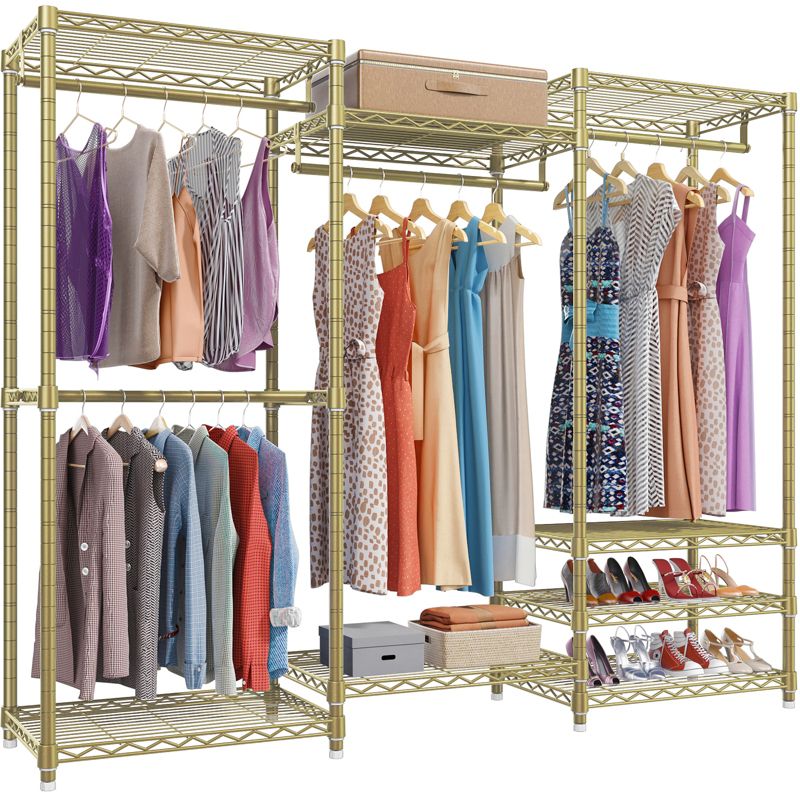 VIPEK V5 Garment Rack Heavy Duty Clothes Rack, Freestanding Clothes Closet Clothing Rack, Max Load 890LBS, Gold, 1 of 11