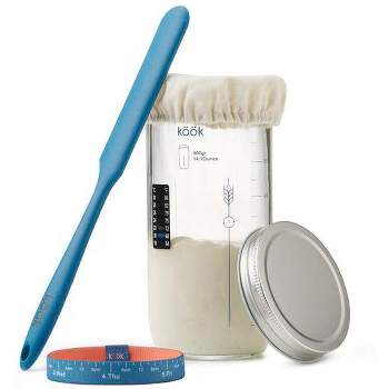 Kook Sourdough Starter Kit, with Glass Levain Jar