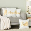 Juvale 4 Pack Decorative Throw & Couch Pillow Covers for Birthday Party Supplies & Decor, White, 18 x 18 in - 2 of 4