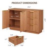 Fluted Sideboard Cabinet, Buffet Cabinet, Large Capacity Storage Sideboard for Living Room Kitchen Hallway, and Entryway - 4 of 4