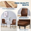 PAGED Luxury Dining Chairs Set of 6 Vertical Stripe Back Dining Room Chairs with Metal Legs for Dining Room, Kitchen - 3 of 4