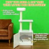 TinyHomie White Cat Tree with Litter Box Enclosure - 4 of 4
