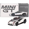 Lamborghini Huracan Sterrato Bianco Asopo White Metallic with Red Stripes and Matt Black Top 1/64 Diecast Model Car by Mini GT - 4 of 4