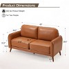EROMMY 65" PU Loveseat Sofa,Upholstered Loveseat Couch With Comfy Deep Seat,Comfortable And Stylish Two-Seater,Elegant Sofa For Apartments, Studios - 3 of 4