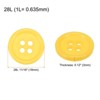 Unique Bargains Sewing Resin Round Flat 4-Hole Replacement Craft Buttons 20 Pcs - 2 of 4