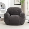 CAVINAS Teddy Fabric Comfy Foam Bean Bag Chair with Armrest,Soft Bean Bag Couch,Accent Chairs for Living Room - 2 of 4