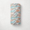 Jungle Safari Boys Aqua/Orange 2 pack Muslin Swaddling Blanket - 4 of 4