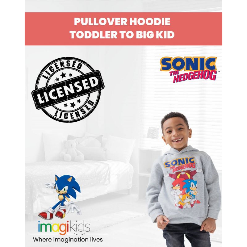 Sonic the Hedgehog Tails Knuckles Hoodie Little Kid to Big, 2 of 9