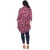 Women's Plus Size Piper Stretchy Plaid Tunic with Pockets - White Mark - 3 of 3