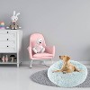 Precious Tails Super Lux Shaggy Fur Donut Bolster Cat and Dog Bed - S - Blue - 3 of 3