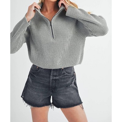 Women's Debbie Half-Zip Sweater - AEMI + CO