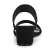 Allegra K Women's Back to College Faux Suede Dual Straps Block Heel Slide Sandals - 3 of 4