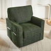 360° Swivel Accent Barrel Armchair with Side Pockets, Ergonomic Sofa Chair for Living Room, Bedroom -- Frevyn - 3 of 4