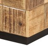 vidaXL Rough Mango Wood Coffee Tables 2-Piece - Square Block Design Accent Nesting Tables, Brown, No Assembly Required - 4 of 4