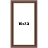 PosterPalooza | Panoramic Traditional Brown Picture Frame - UV Acrylic, Foam Board Backing, Hanging Hardware - 2 of 4