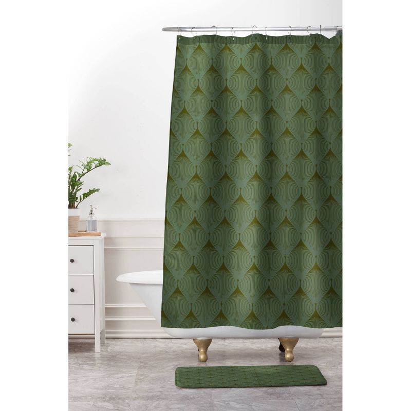 Caroline Okun Mossy Green Bulbs Shower Curtain Green - Deny Designs, 4 of 5