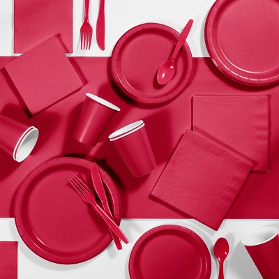  245pk Party Supplies Kit Classic Red 