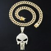 Men's Iced Out Skull Necklace - Chunky Cuban Chain with Rhinestone Pendant, Hip Hop Gothic Jewelry - 2 of 4
