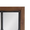 Kate and Laurel Spechett Decorative Windowpane Mirror, 13x30, Walnut Brown - 2 of 4