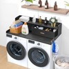 VEVOR 2 Drawers Washer Dryer Countertop with 2-Tier Shelf, 54" x 27" Wooden Washer and Dryer Countertop with Non-Slip Pads, Water-Resistant, Black - 2 of 4