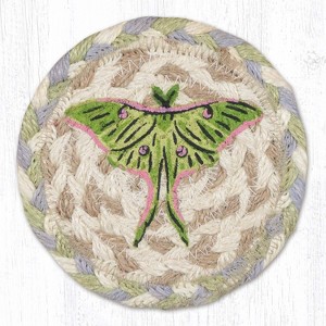 Hand-Stenciled Printed Jute Coaster – 5